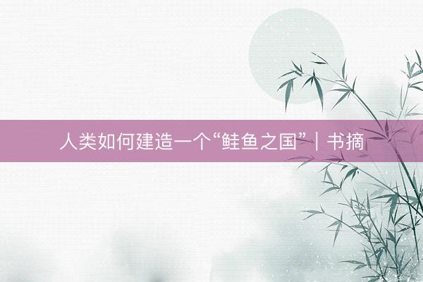 人类如何建造一个“鲑鱼之国”｜书摘