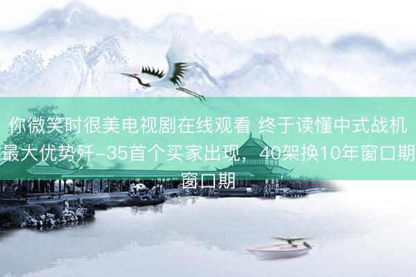 你微笑时很美电视剧在线观看 终于读懂中式战机最大优势歼-35首个买家出现，40架换10年窗口期