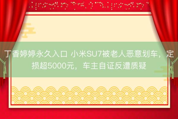 丁香婷婷永久入口 小米SU7被老人恶意划车，定损超5000元，车主自证反遭质疑