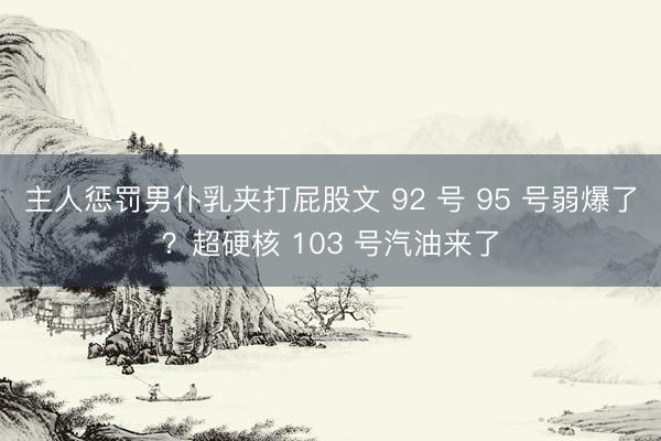 主人惩罚男仆乳夹打屁股文 92 号 95 号弱爆了？超硬核 103 号汽油来了