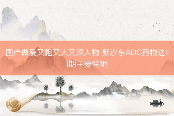 国产做爰又粗又大又深人物 默沙东ADC药物达III期主要特地